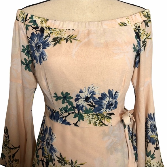 Astr the Label Ophelia Off the Shoulder Floral Spring Summer Vacation Dress - Picture 6 of 11